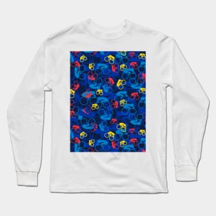 cyclist pattern Long Sleeve T-Shirt